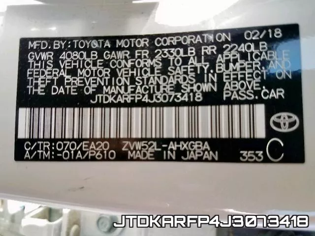 JTDKARFP4J3073418 фото 2