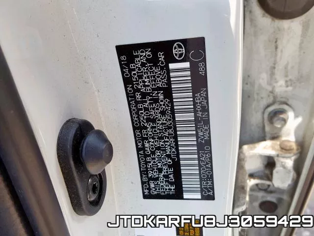 JTDKARFU8J3059429 фото 2