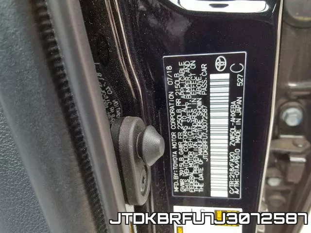 JTDKBRFU7J3072587 фото 2