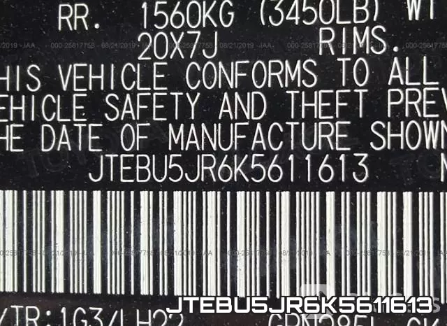 JTEBU5JR6K5611613 фото 10