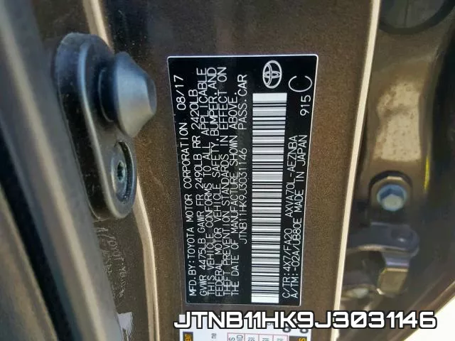 JTNB11HK9J3031146 фото 2