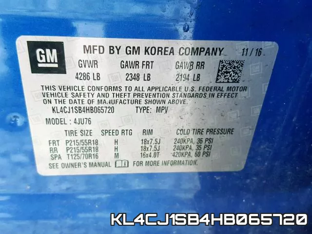KL4CJ1SB4HB065720 фото 2