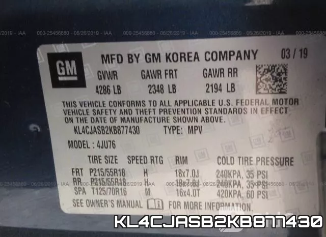 KL4CJASB2KB877430 фото 10