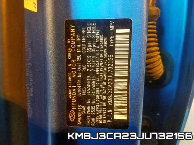 KM8J3CA23JU732156 фото 2