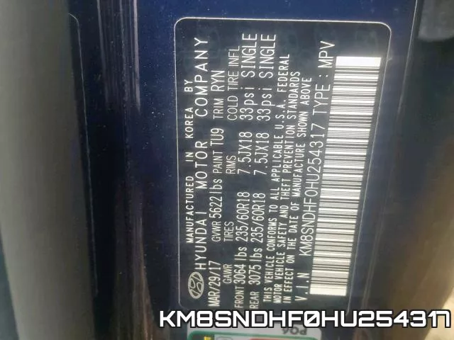 KM8SNDHF0HU254317 фото 2