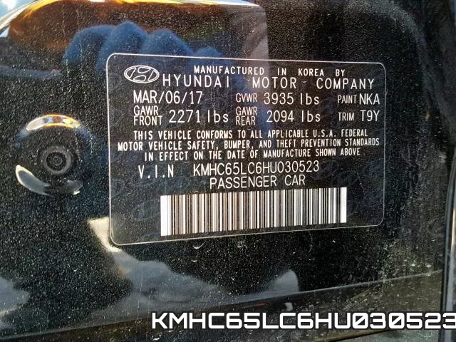 KMHC65LC6HU030523 фото 2