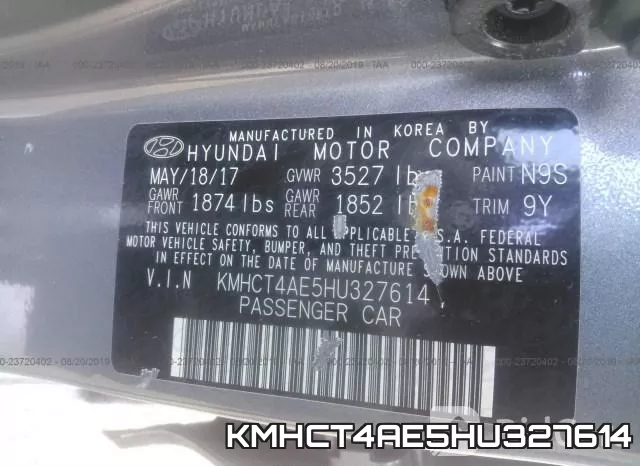 KMHCT4AE5HU327614 фото 10