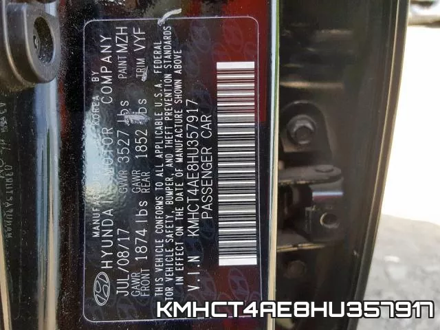 KMHCT4AE8HU357917 фото 2