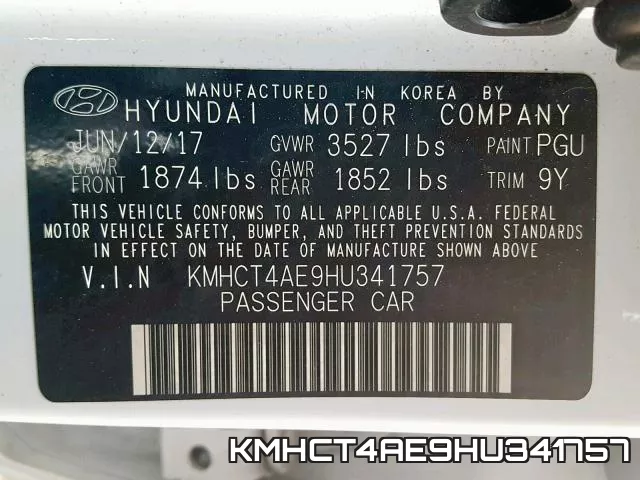 KMHCT4AE9HU341757 фото 2