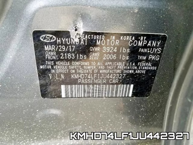 KMHD74LF1JU442327 фото 2