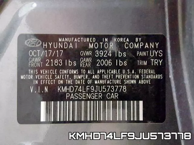 KMHD74LF9JU573778 фото 2