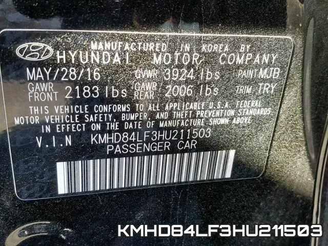 KMHD84LF3HU211503 фото 2