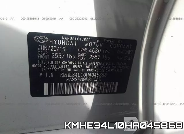 KMHE34L10HA045868 фото 10