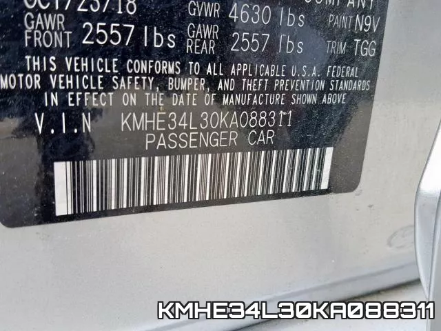 KMHE34L30KA088311 фото 2