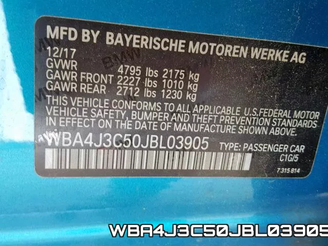 WBA4J3C50JBL03905 фото 2