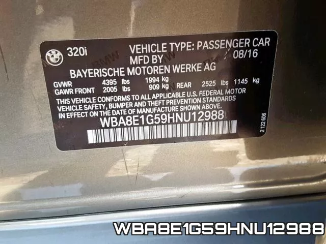 WBA8E1G59HNU12988 фото 2
