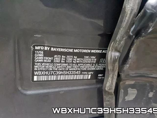WBXHU7C39H5H33545 фото 2