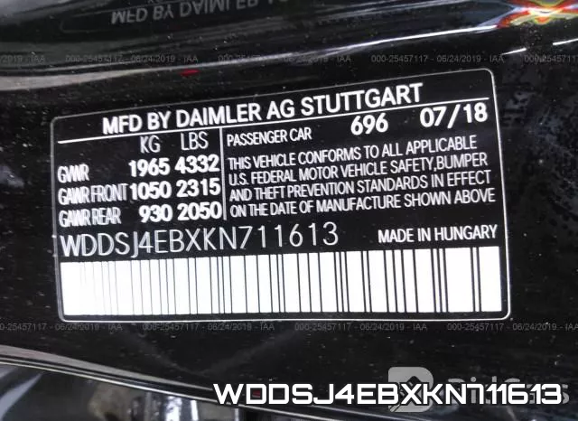 WDDSJ4EBXKN711613 фото 10