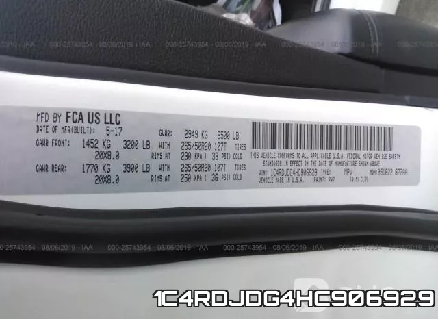 1C4RDJDG4HC906929 фото 10