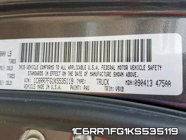 1C6RR7FG1KS535119 фото 2