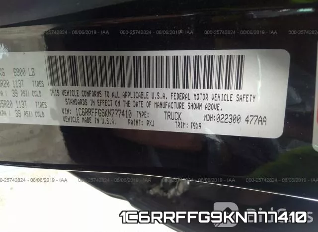 1C6RRFFG9KN777410 фото 10