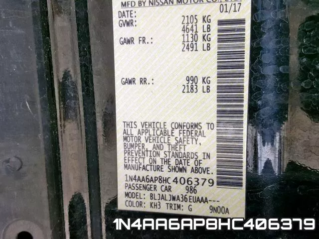 1N4AA6AP8HC406379 фото 2