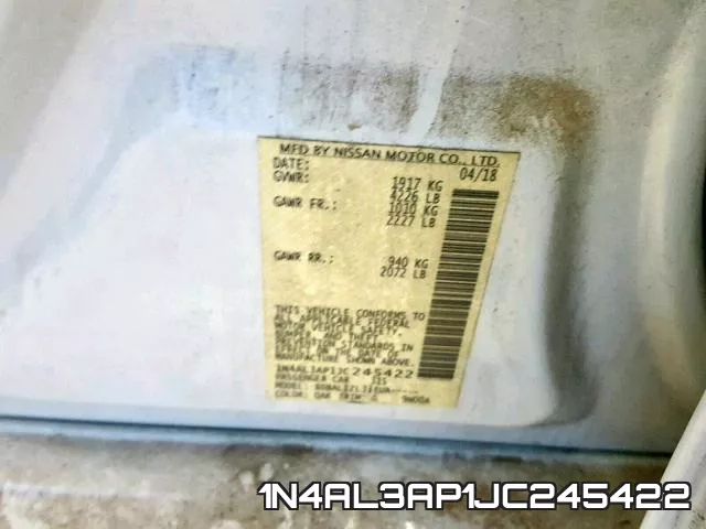 1N4AL3AP1JC245422 фото 2