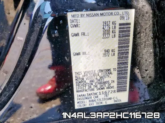 1N4AL3AP2HC116728 фото 2