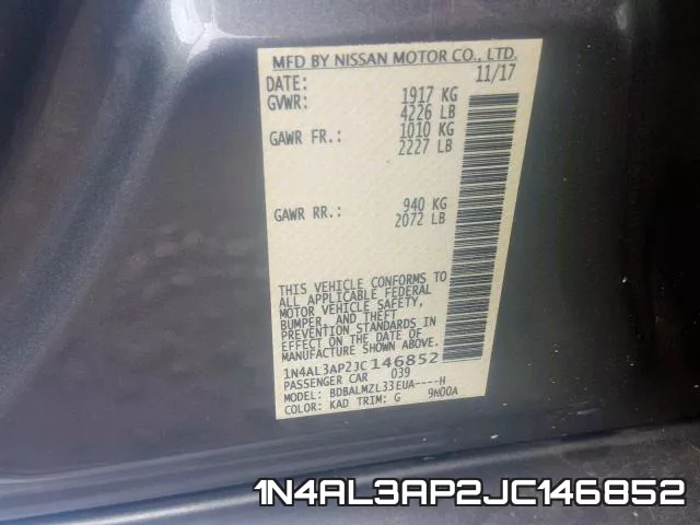 1N4AL3AP2JC146852 фото 2