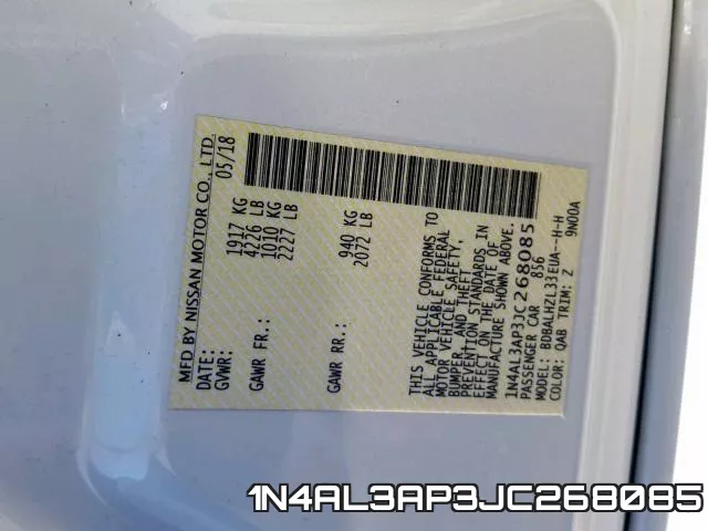 1N4AL3AP3JC268085 фото 2