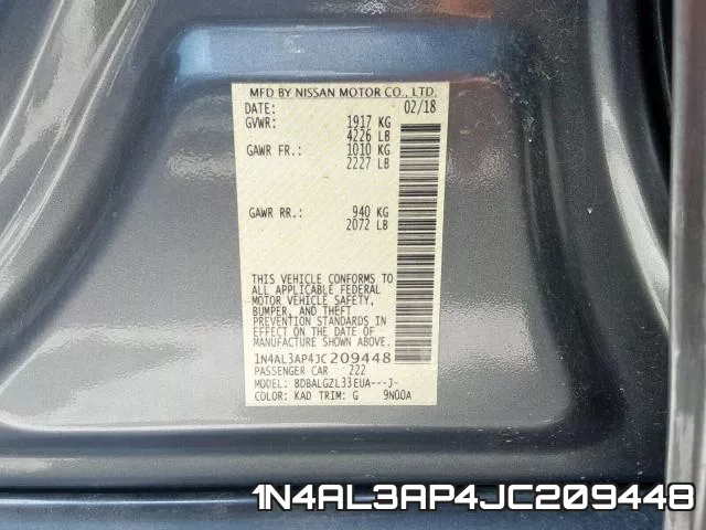 1N4AL3AP4JC209448 фото 2