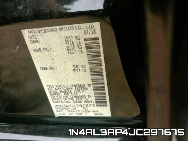 1N4AL3AP4JC297675 фото 2