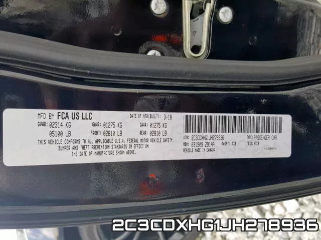2C3CDXHG1JH278936 фото 2