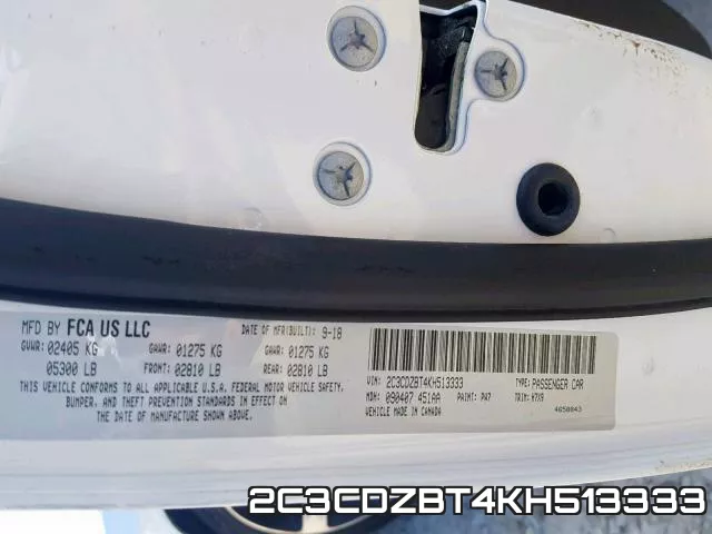 2C3CDZBT4KH513333 фото 2