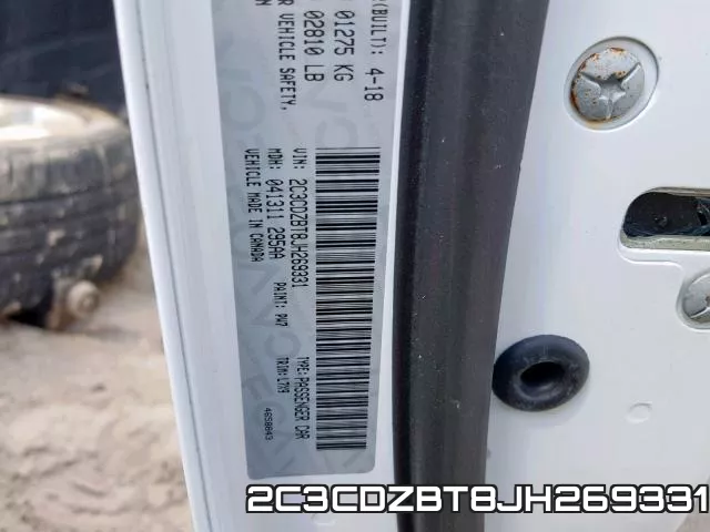 2C3CDZBT8JH269331 фото 2