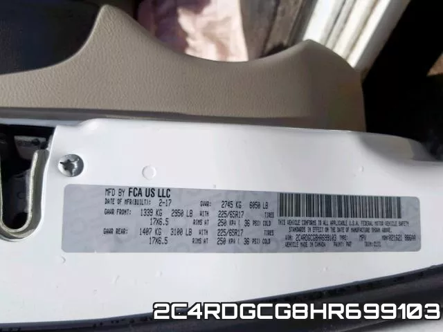 2C4RDGCG8HR699103 фото 2