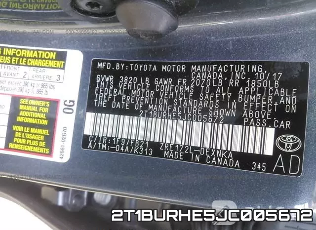 2T1BURHE5JC005672 фото 10