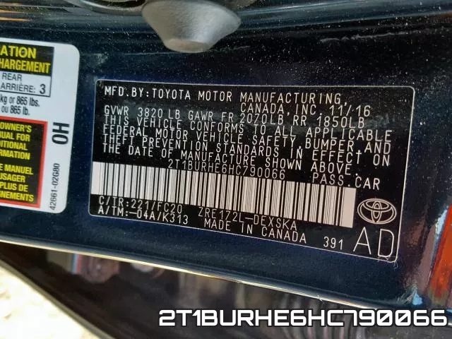 2T1BURHE6HC790066 фото 2