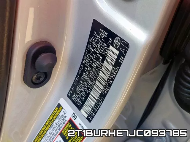 2T1BURHE7JC093785 фото 2