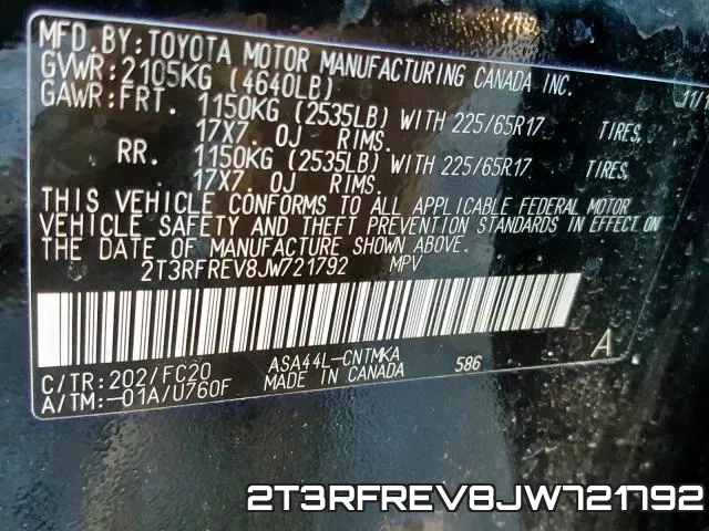 2T3RFREV8JW721792 фото 2