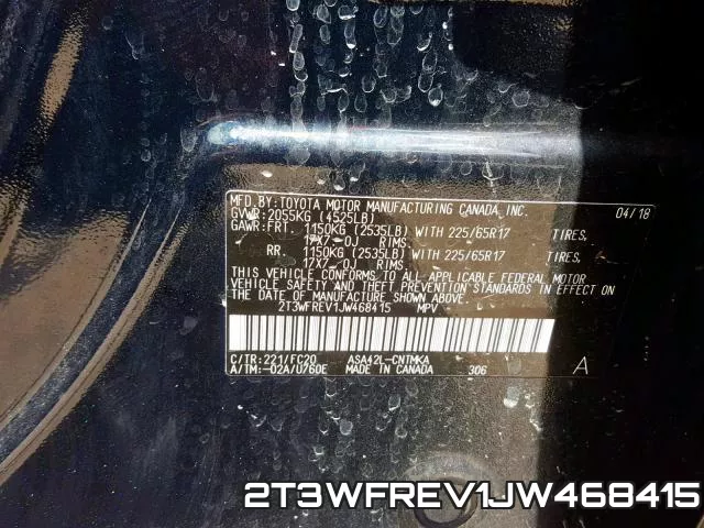 2T3WFREV1JW468415 фото 2