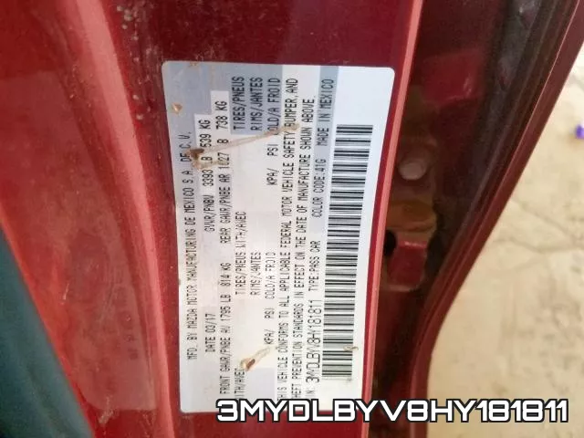 3MYDLBYV8HY181811 фото 2