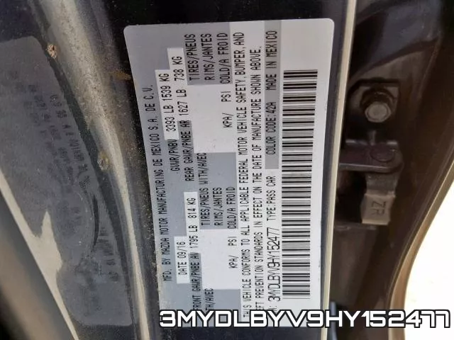 3MYDLBYV9HY152477 фото 2