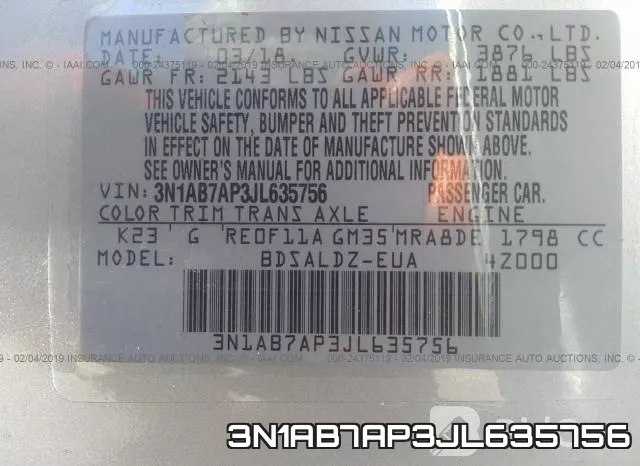 3N1AB7AP3JL635756 фото 10