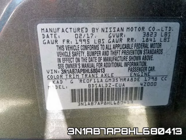 3N1AB7AP8HL680413 фото 2