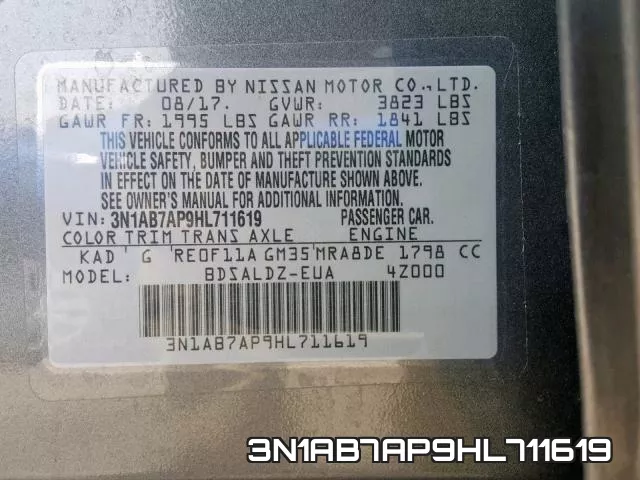 3N1AB7AP9HL711619 фото 2