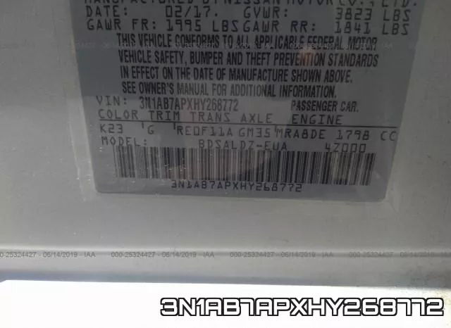 3N1AB7APXHY268772 фото 10