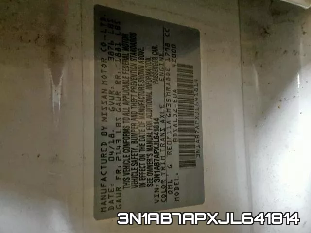 3N1AB7APXJL641814 фото 2