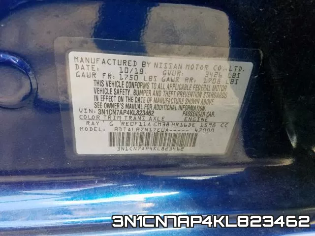 3N1CN7AP4KL823462 фото 2