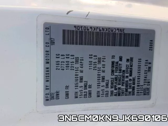 3N6CM0KN9JK690106 фото 2
